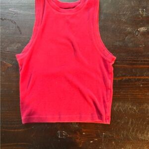 Hollister Orange Sleeveless Crop Muscle Tee